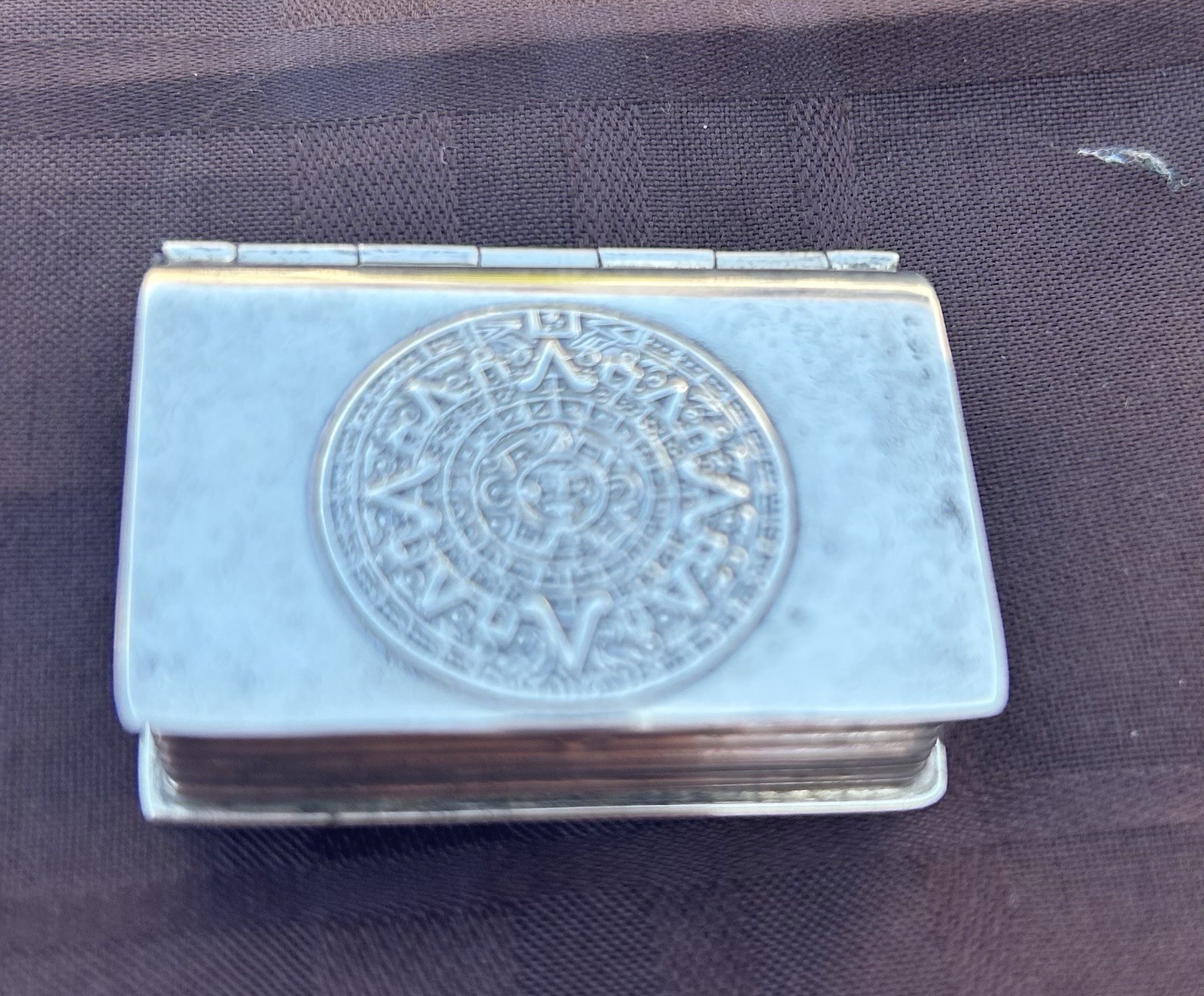 Antique Sterling Silver .925 Travel Ashtray with Lid ExcellentCondition Rare