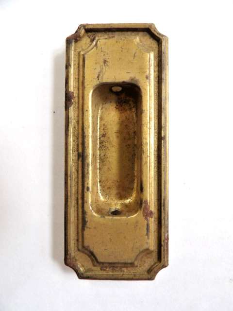 Antique VTG Victorian Eastlake Art Deco Pocket Door Pull Handle Brass