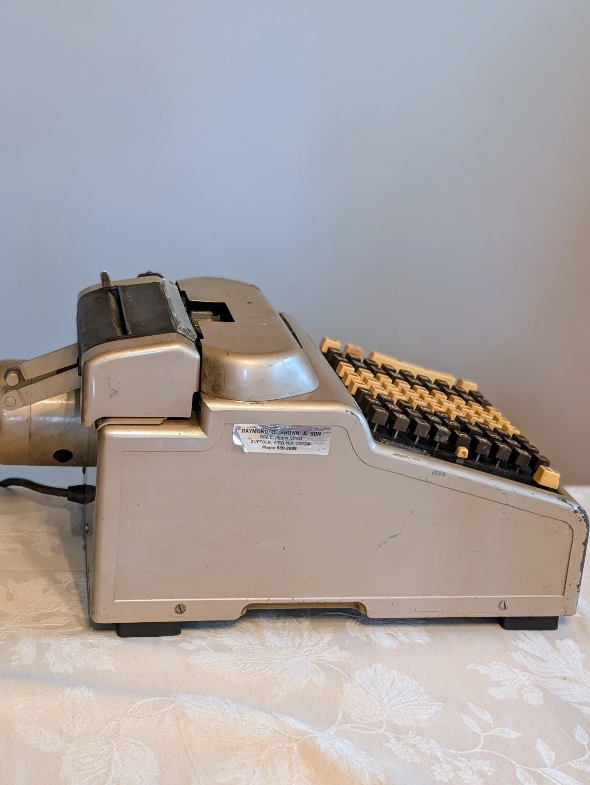 VTG R.C. Allen Adding Machine Calculator #815 Mechanical Business Machine As Is