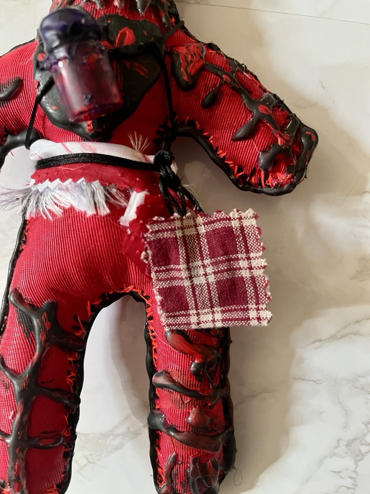 OOAK Handmade textile Voodoo Doll Primitive Collectors Art Doll Hand Stitched