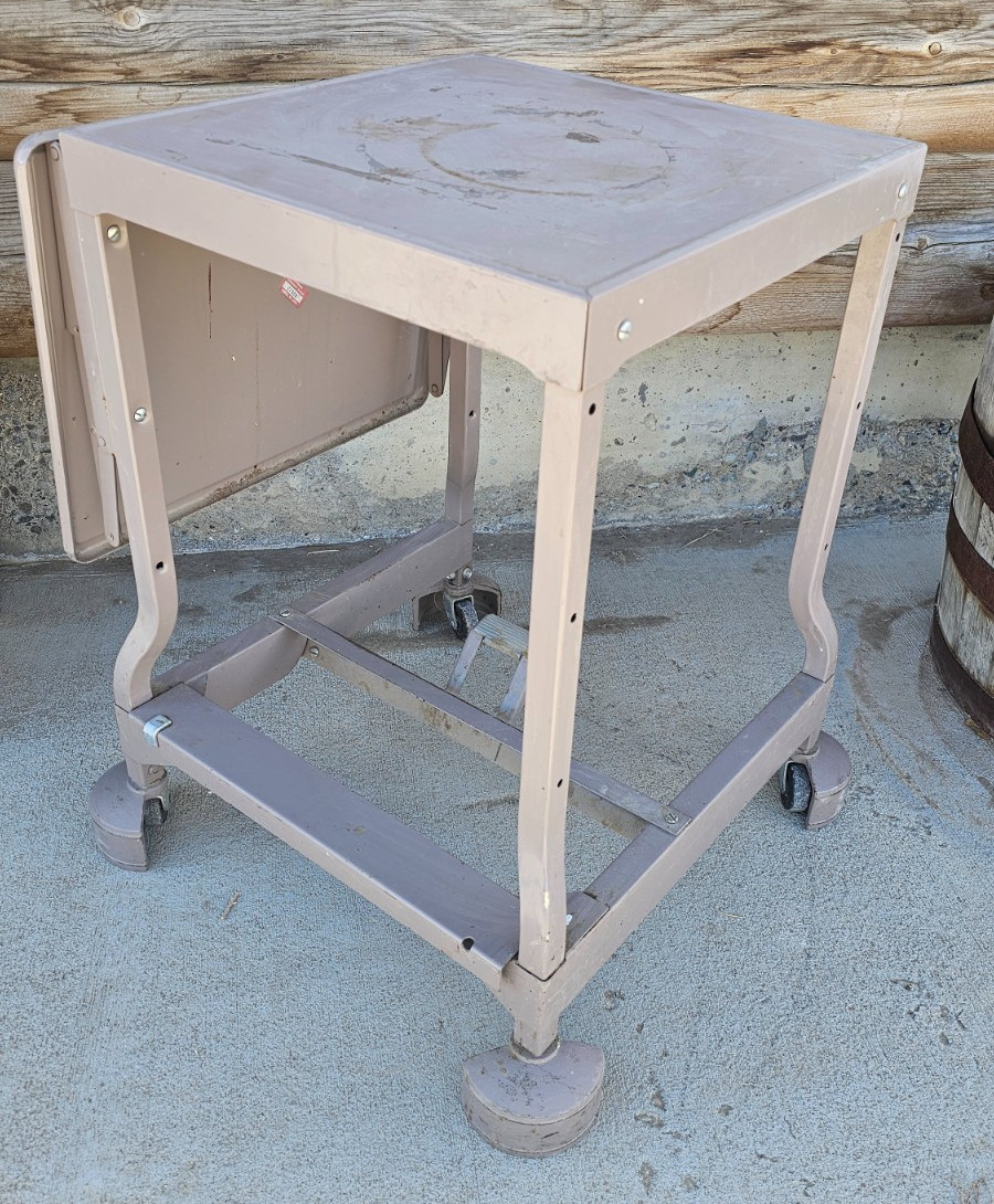 Vintage Tiffany Stand Co. Drop Leaf Typewriter Desk, Table Stand Industrial