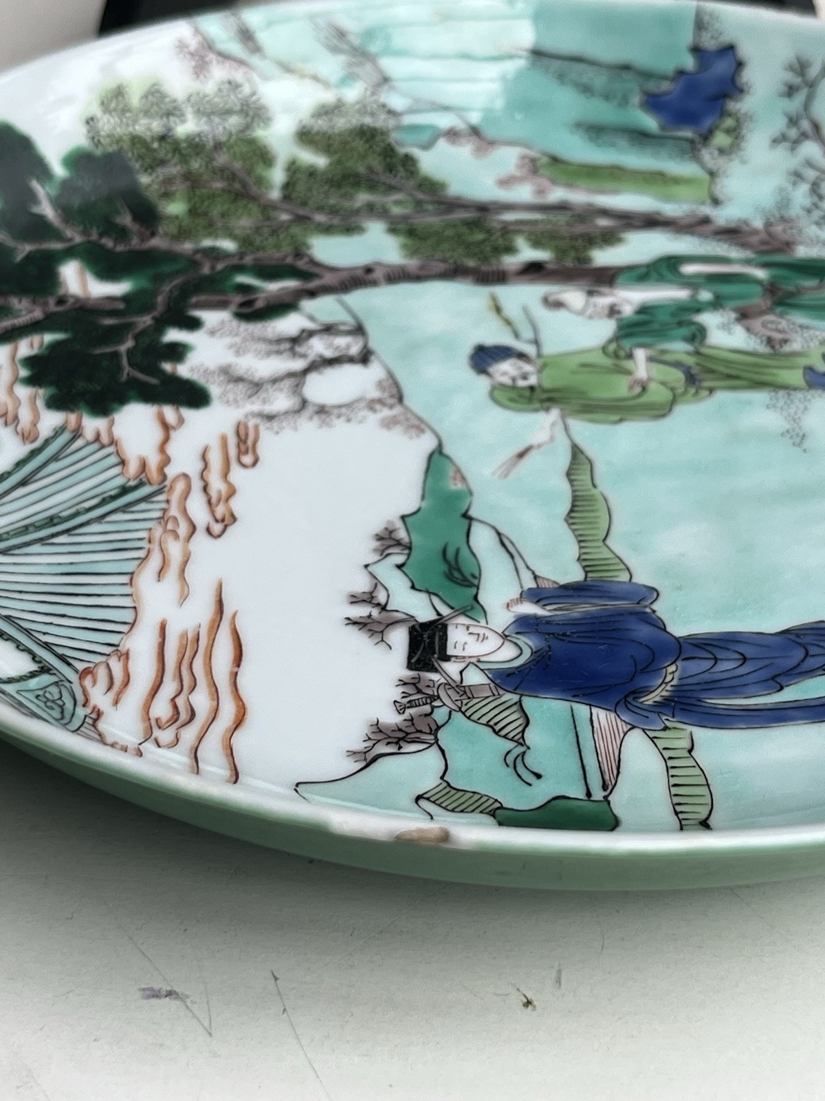 Antiques of Chinese Familie Vert Porcelain Dish