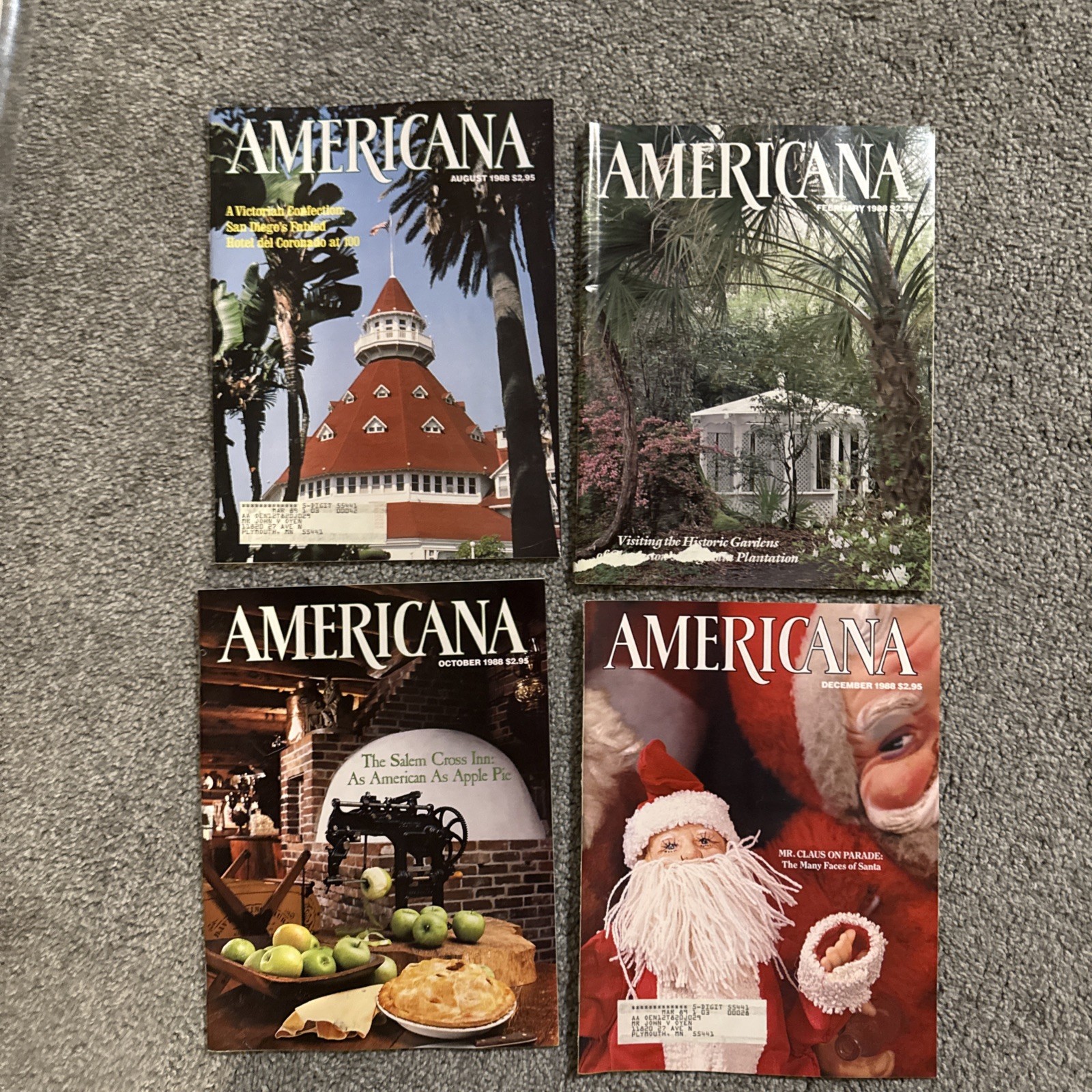 Americana Magazine 1988 Lot Of 4 Vintage