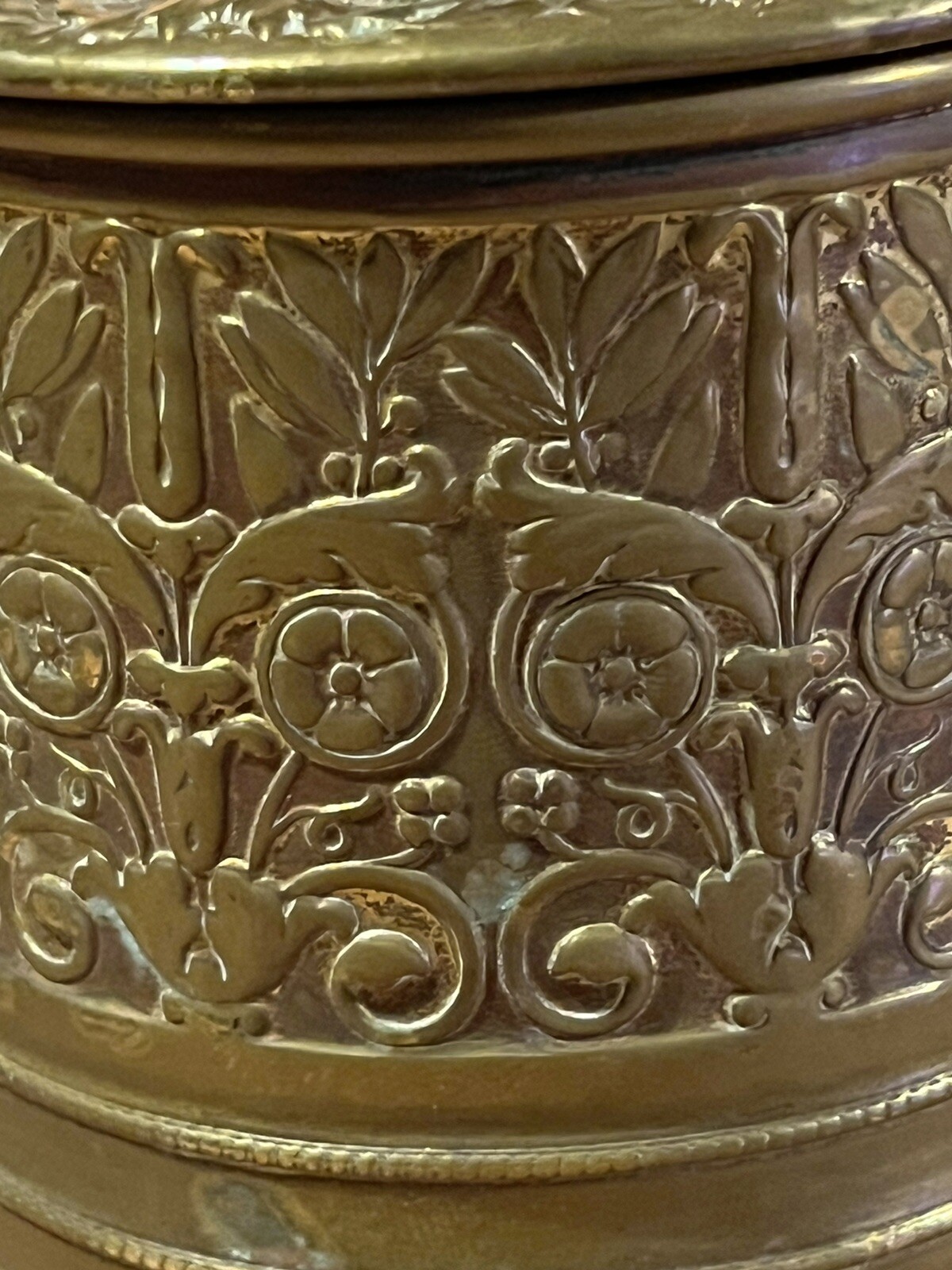 Arts & Crafts Small Lidded Pot / Caddy – Early 20th C – Pugin Era – Repose Work