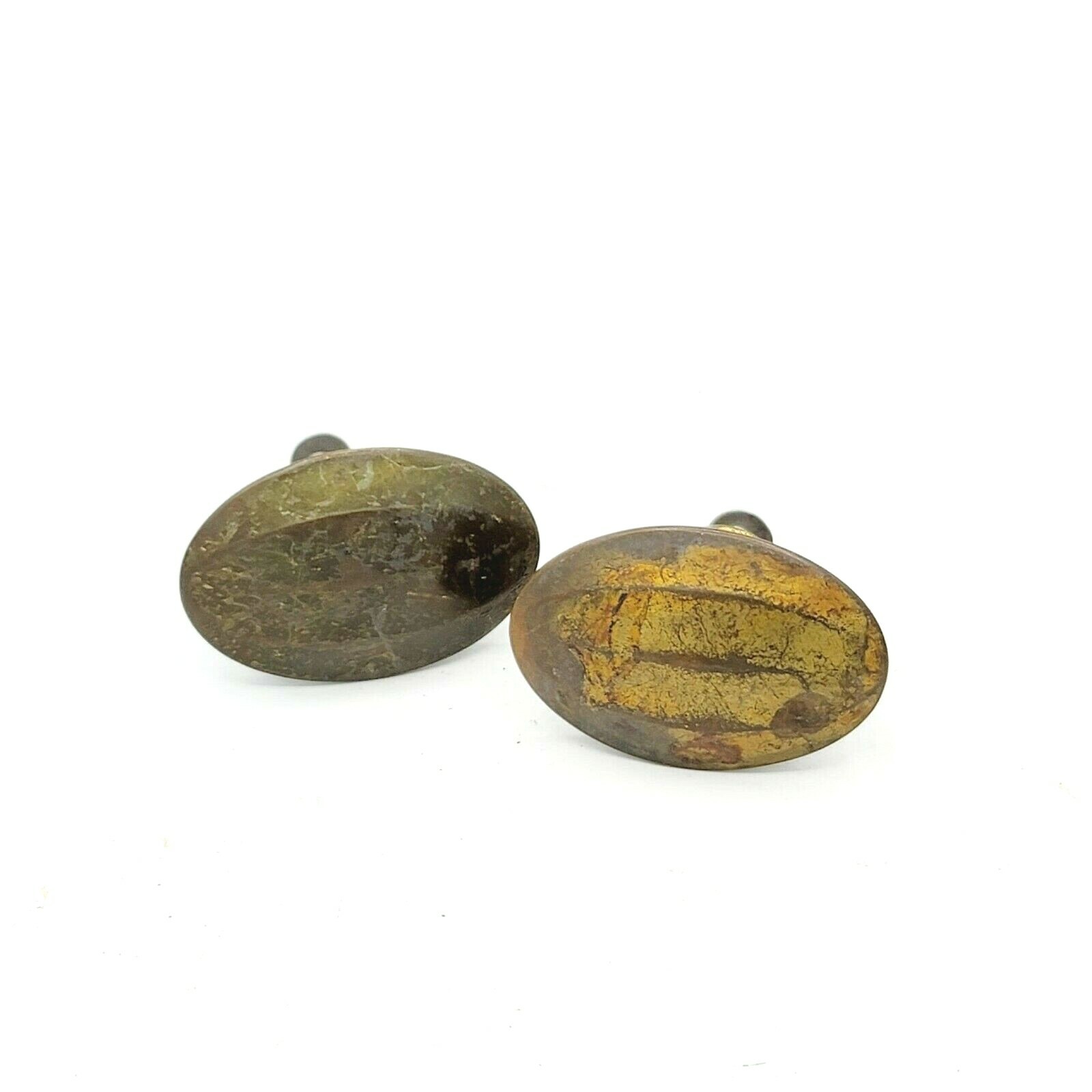 Vintage Drawer Pulls Lot of 2 Steel Reclaimed Salvaged Hardware 1.75 in