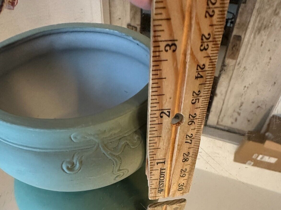 Jasperware Circular Box Schafer & Vater Hair Receiver Lid & Bottom 2diffnumbers