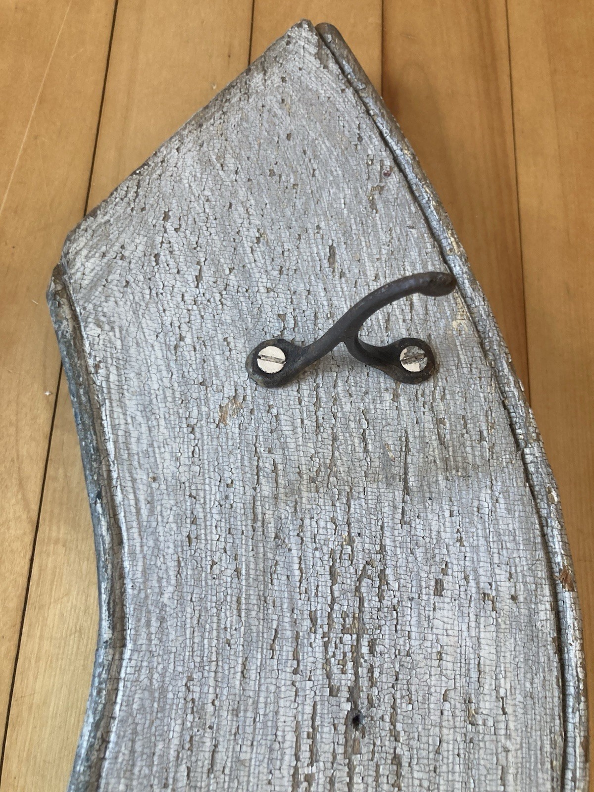 AS IS! Antique Vintage Hand Made hanging rack old paint reclaimed wood
