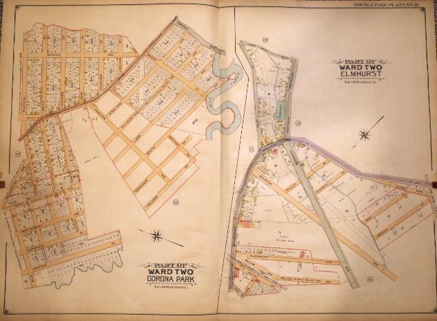 1903 BELCHER HYDE ATLAS OF LONG ISLAND CITY, NYC-MAP OF CORONA PARK-ELMHURST-P18