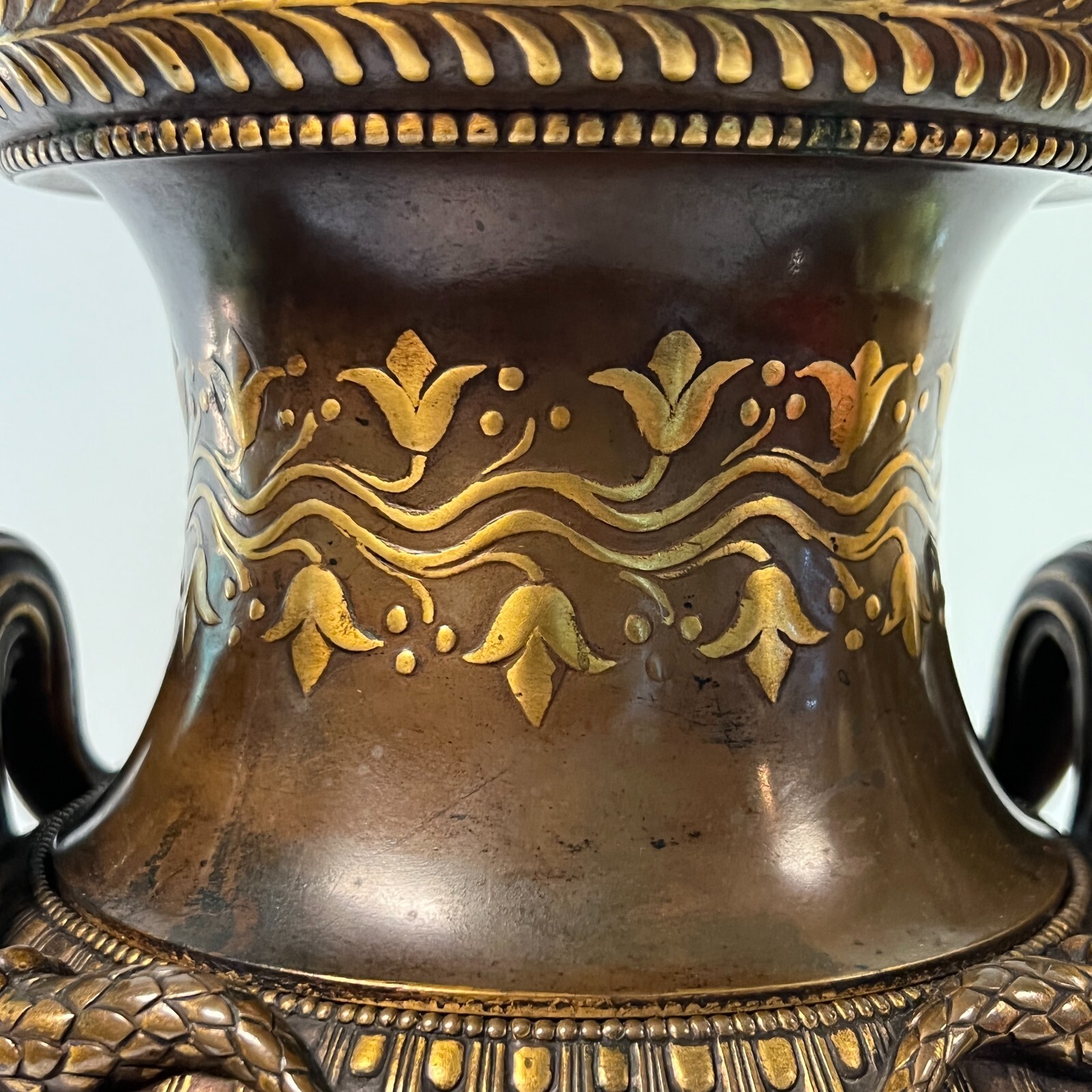 Barbedienne Bacchanalian Bronze Vase by Ferdinand Levillian