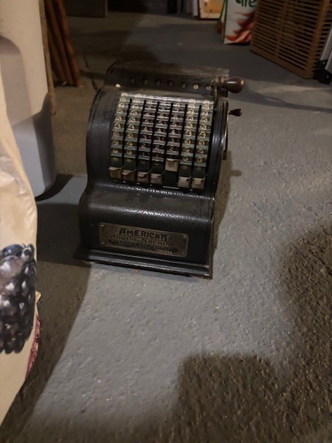 American Adding Machine Antique Mechanical Metal Calculator w/ levers Patented