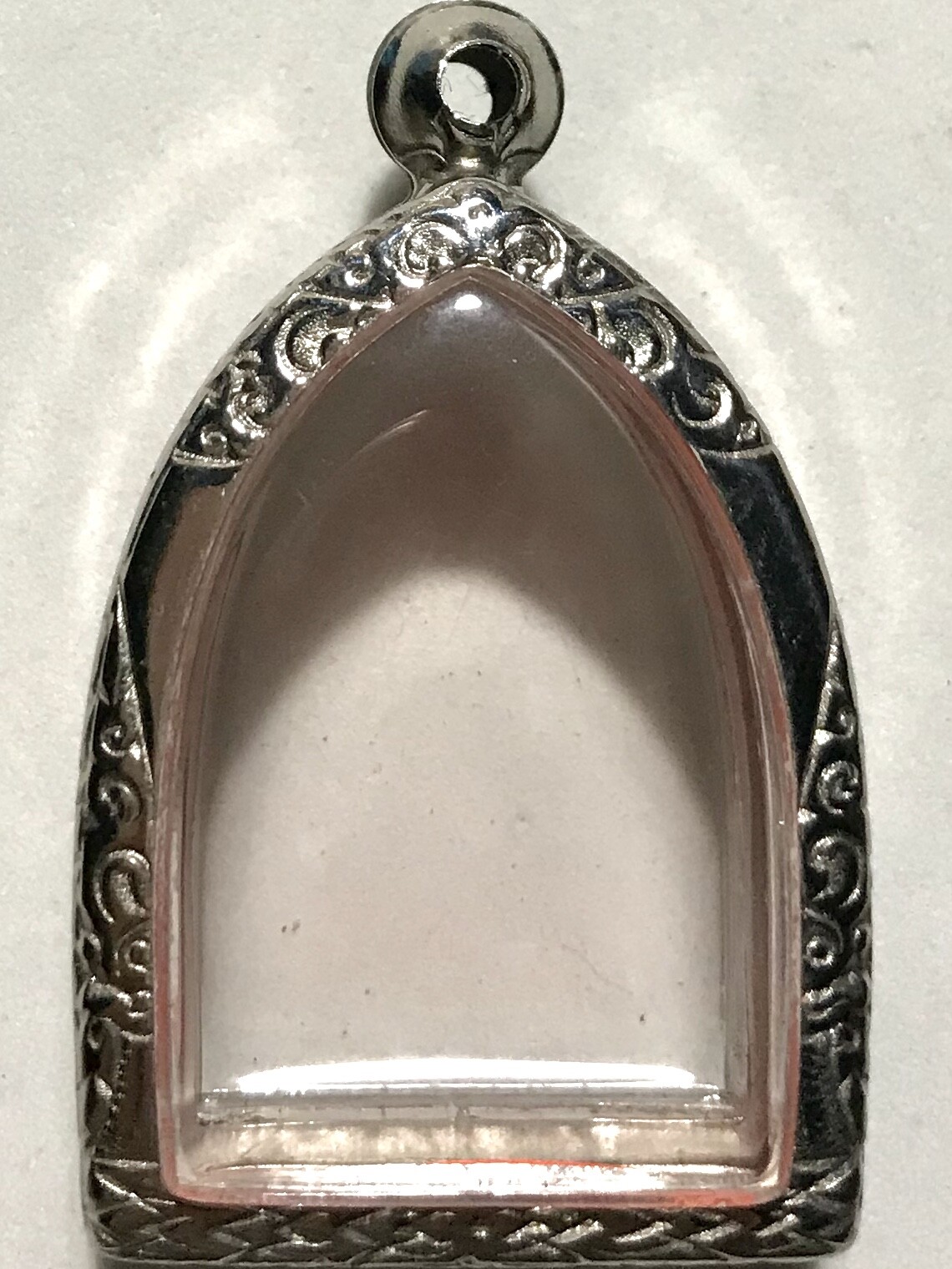 STAINLESS STEEL CASE/CASING AMULET PHRA LP THAI BUDDHA PENDANT C2097 h3.6 w2.7cm