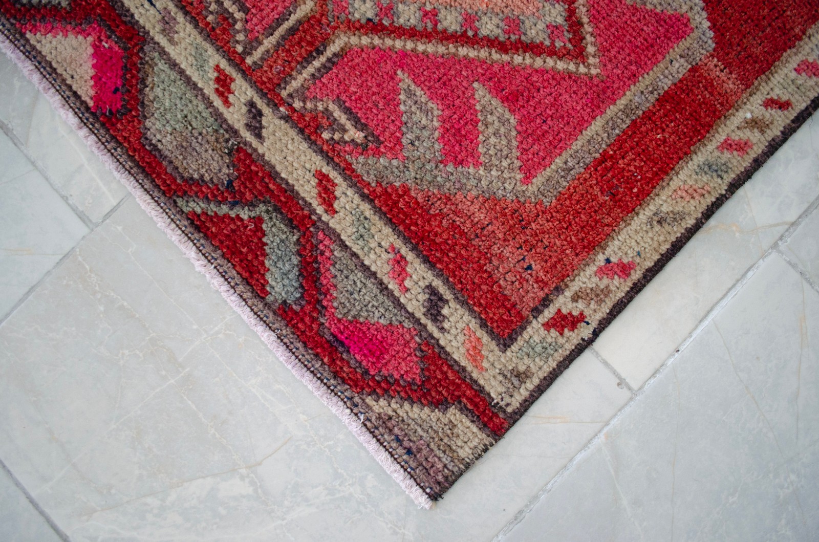 2×14 ft Runner Hand Knotted EXTRA LONG Runner Rug Vintage Handmade Turkish Rug