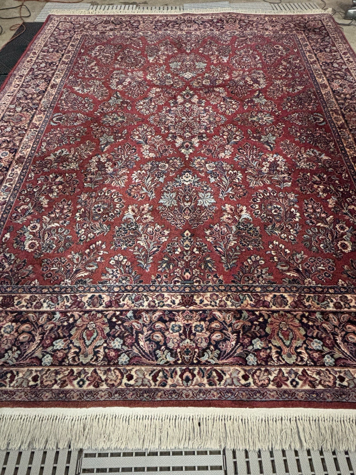 Authentic 8.8 x 10 Vintage Karastan Red Sarouk Rug #785