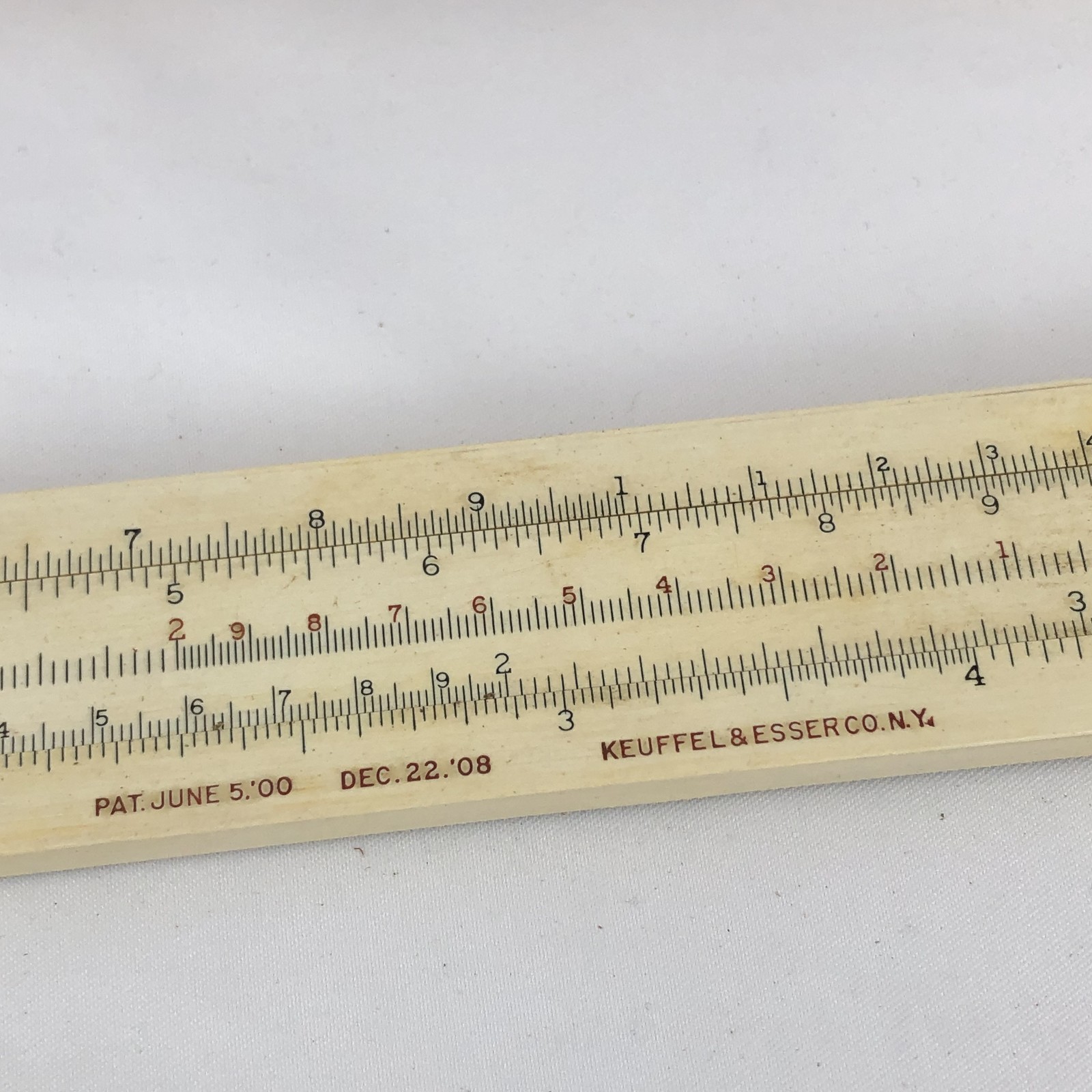 Antique Keuffel & Esser K&E Slide Rule w/ Leather Case PAT 1900 1908 Scientific