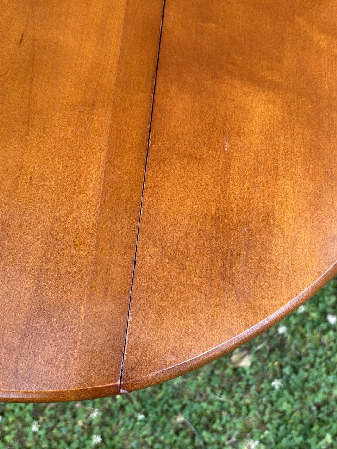 Vintage 1972 Athens Table Co Solid Cherry or Maple Drop Leaf Butterfly Table
