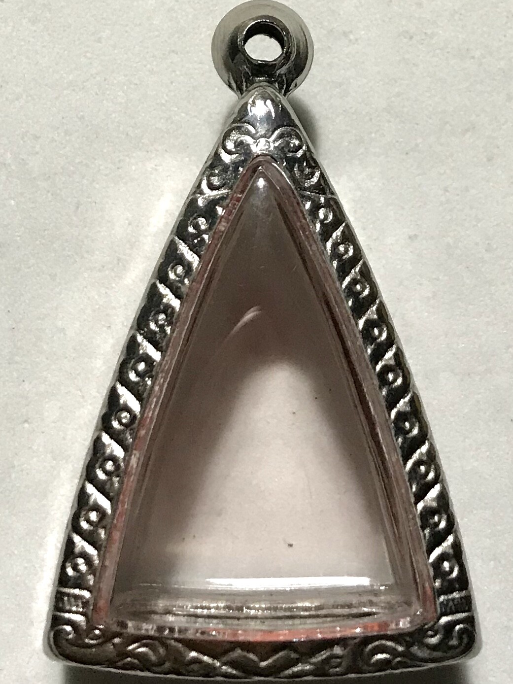 STAINLESS STEEL CASE/CASING AMULET PHRA LP THAI BUDDHA PENDANT C177 h3.7 w2.7 cm
