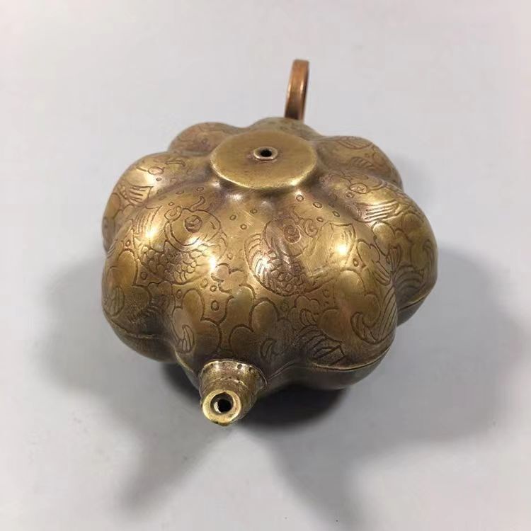 9.5CM Inkstone Bronze Embossed Study Articles Decorative Ornaments
