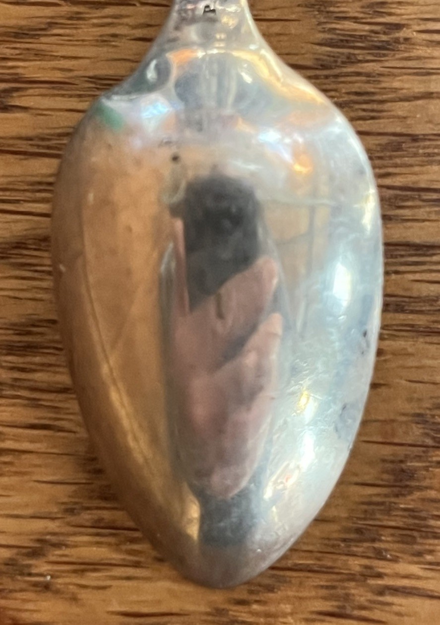 American Coin Silver Engraved Demitasse Spoon P L Krider Philadelphia 1850-1855