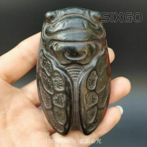 China Red mountain culture collection meteorite carving Primitive Cicada