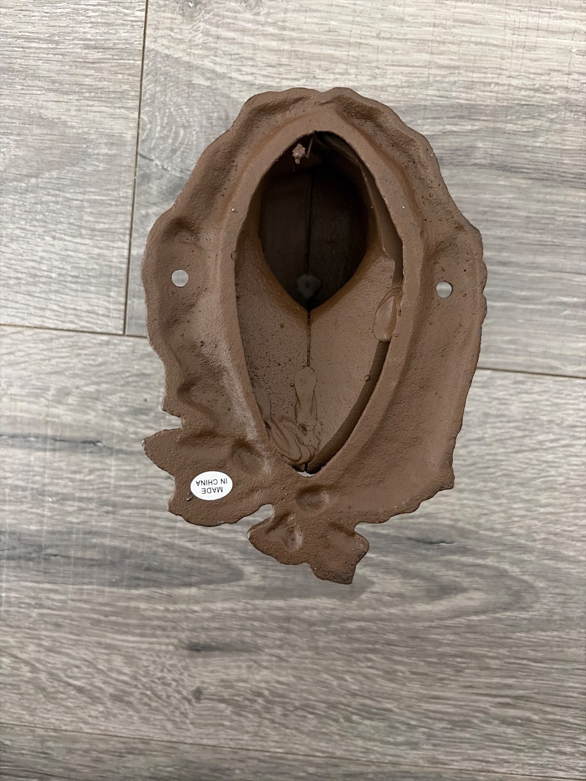 Cast Iron Horse Head Hitching Ring Wall Mounted Door Knocker 5.5″ Brown Rustic