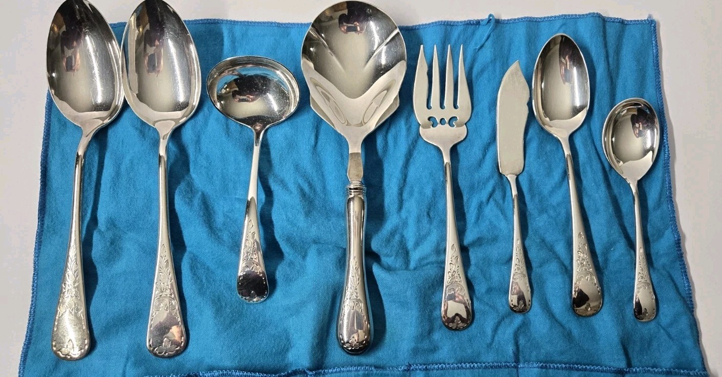Birks Queen Mary Regency Flatware 48 pc set