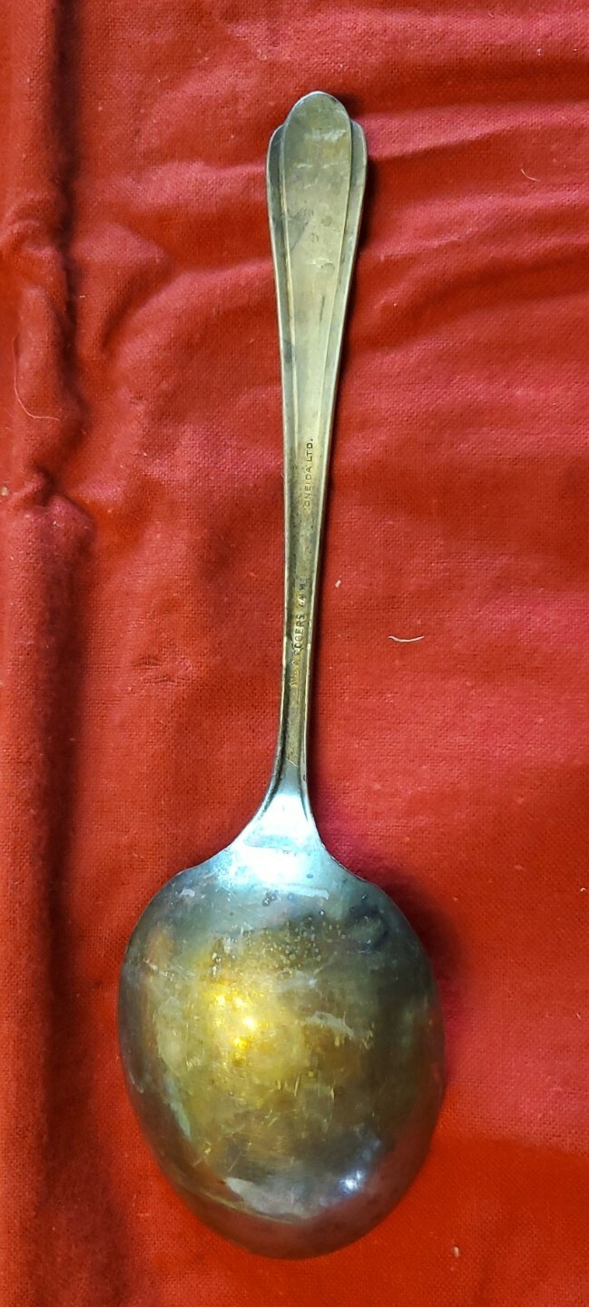 Flatware WM A Rogers Oneida Silverplate Vintage AA Heavy Case 22 Piece Serving