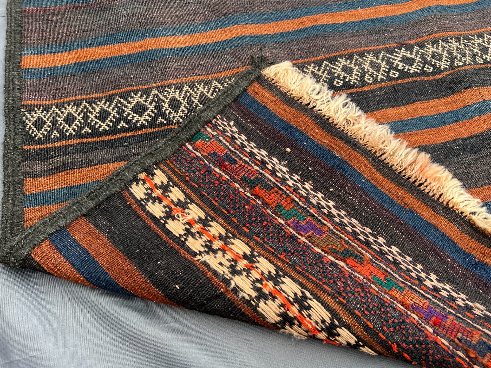 Antique Afghan Kilim Runner 2’7 x 9’9 ft – Handwoven Wool Tribal Hallway Rug