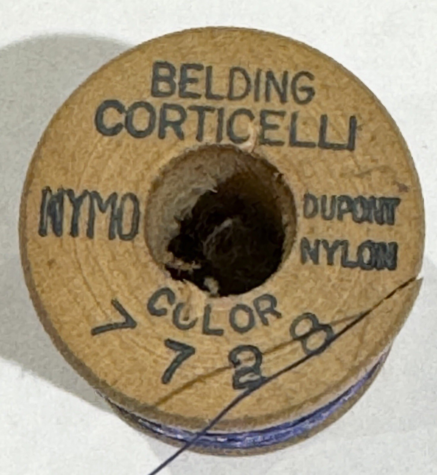 VTG Nylon Thread NYMO Belding Corticelli Cobalt Blue Fly Fishing Tying 7728 B