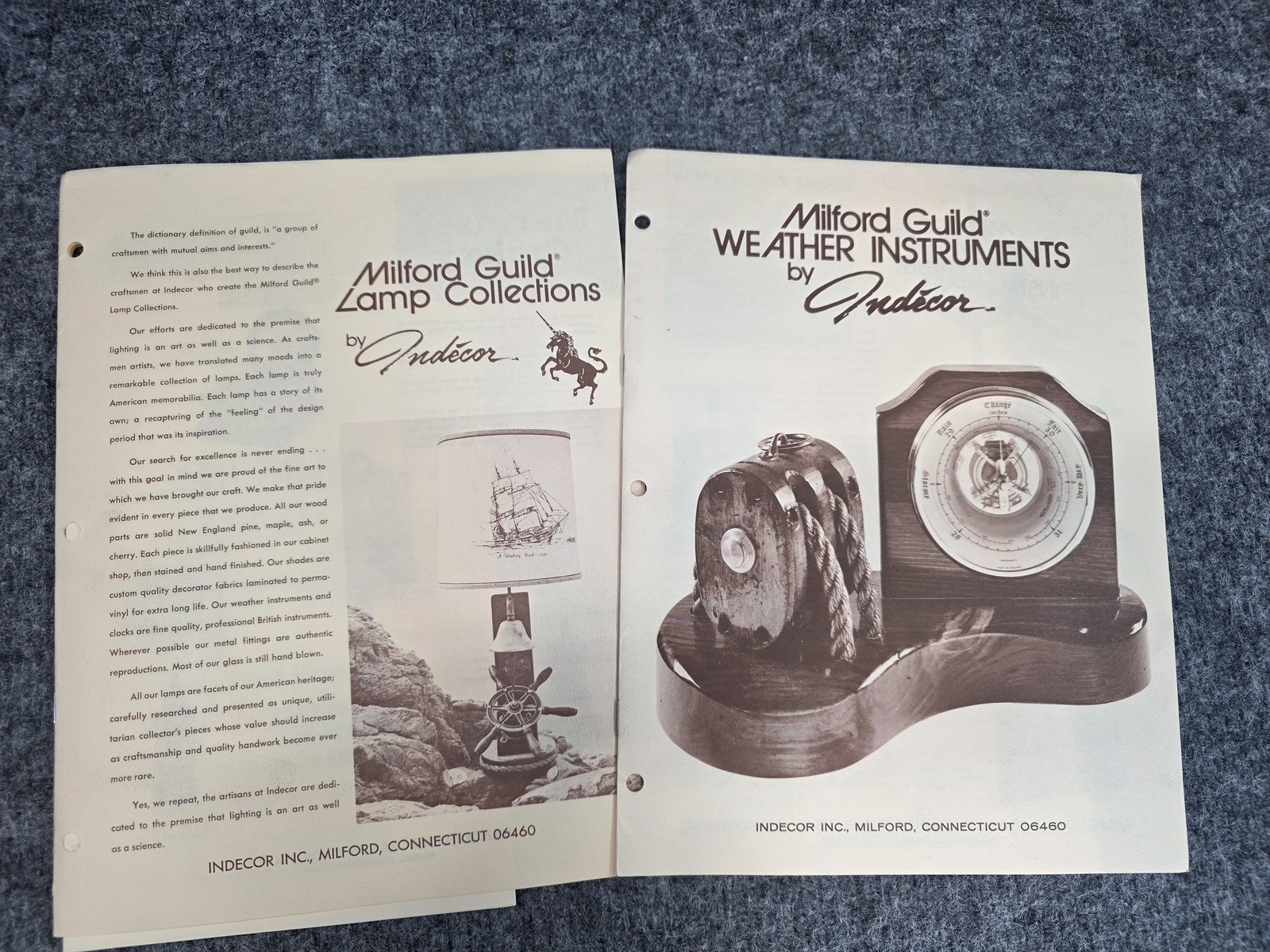 Vintage 1974 Milford Guild Indecor Catalog Maritime Weather Instruments