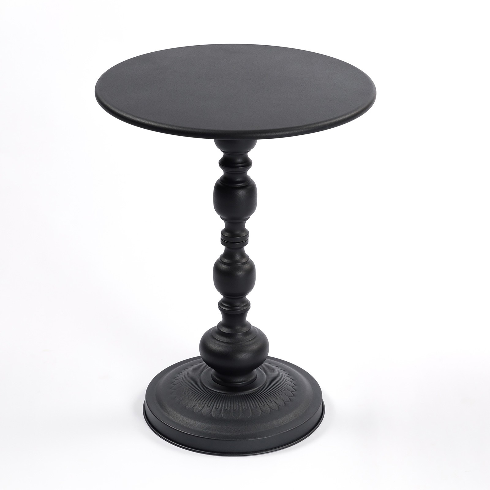 2Pcs Adjustable Side Table Small Tea Martini Table for Display and Storage Black