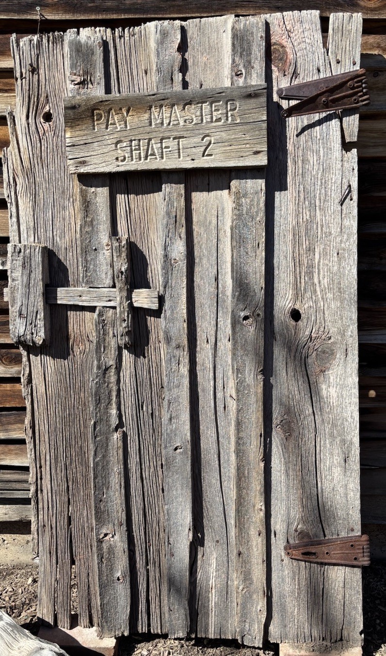 Antique Pine Miner Adit Door