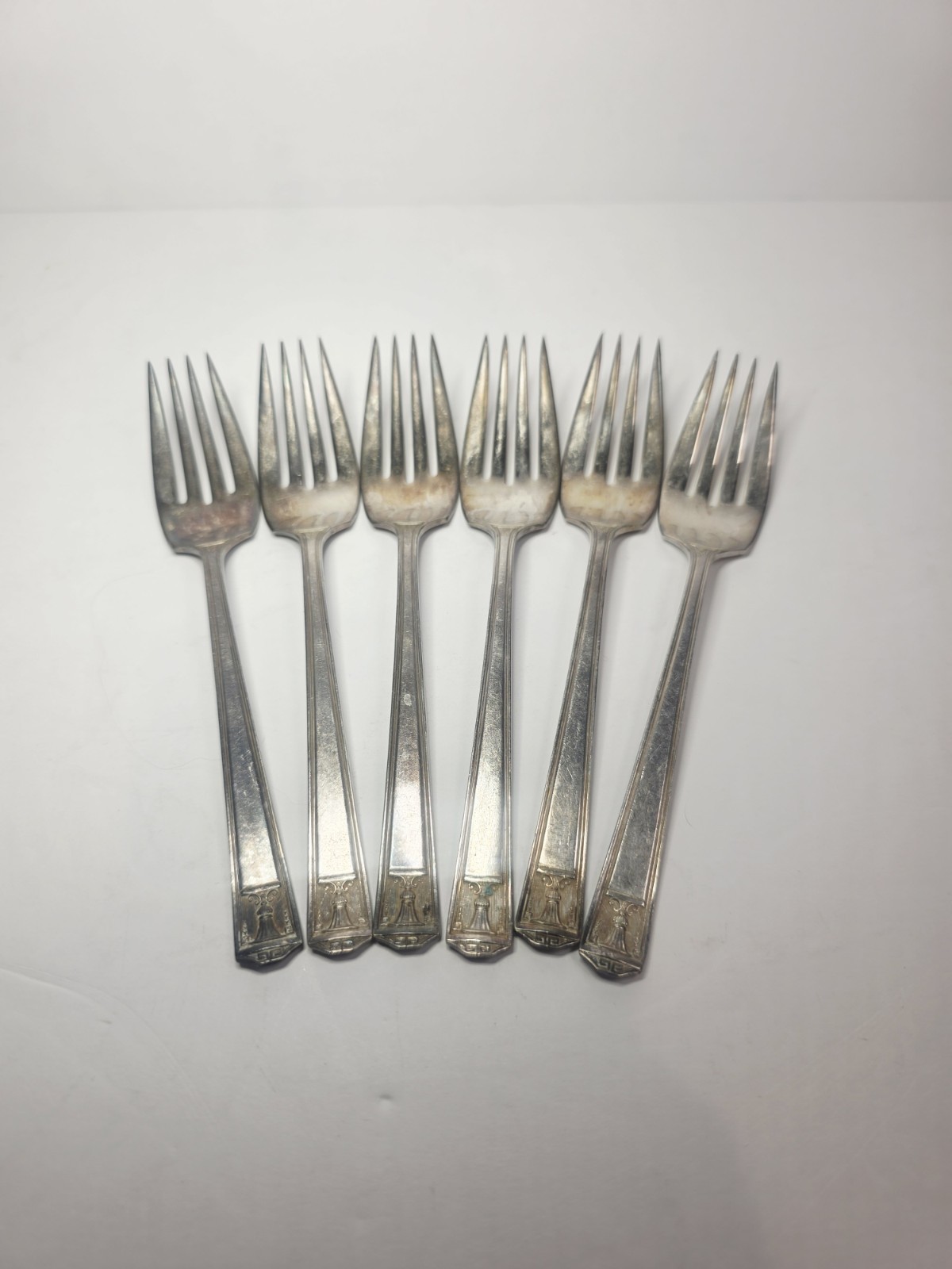 1923 Century Silver plate International Silver Holmes & Edwards 6 Salad Forks