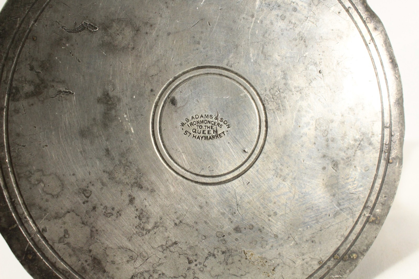 = 19th C. Pewter Pudding Jelly Mold Swirled Column Form W.S Adams & Son England