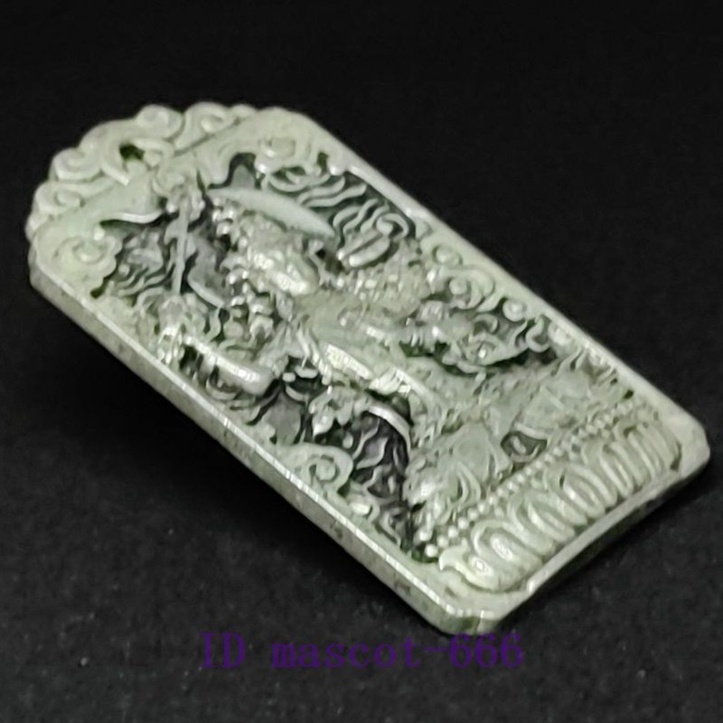 2.6 Inch Old Chinese Tibet Silver Hand-made Manjusri Statue Amulet Pendant Gift