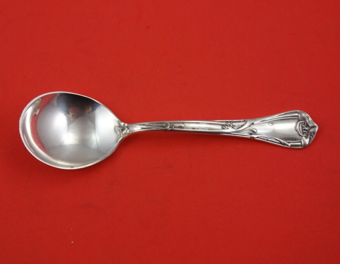 Modern Art by Reed & Barton Plate Silverplate Bouillon Soup Spoon AC 5 1/2″