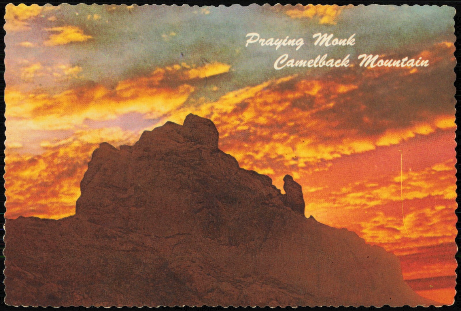 Praying Monk Camelback Mountain Postcard