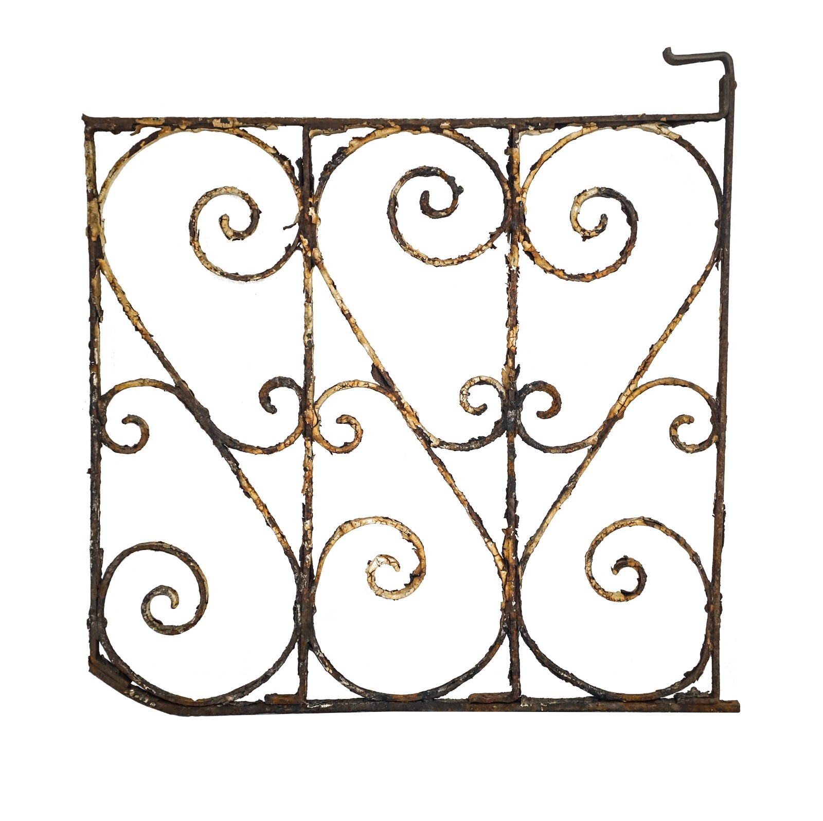 Reclaimed 29.5 in. Curled Wrought Iron Gate