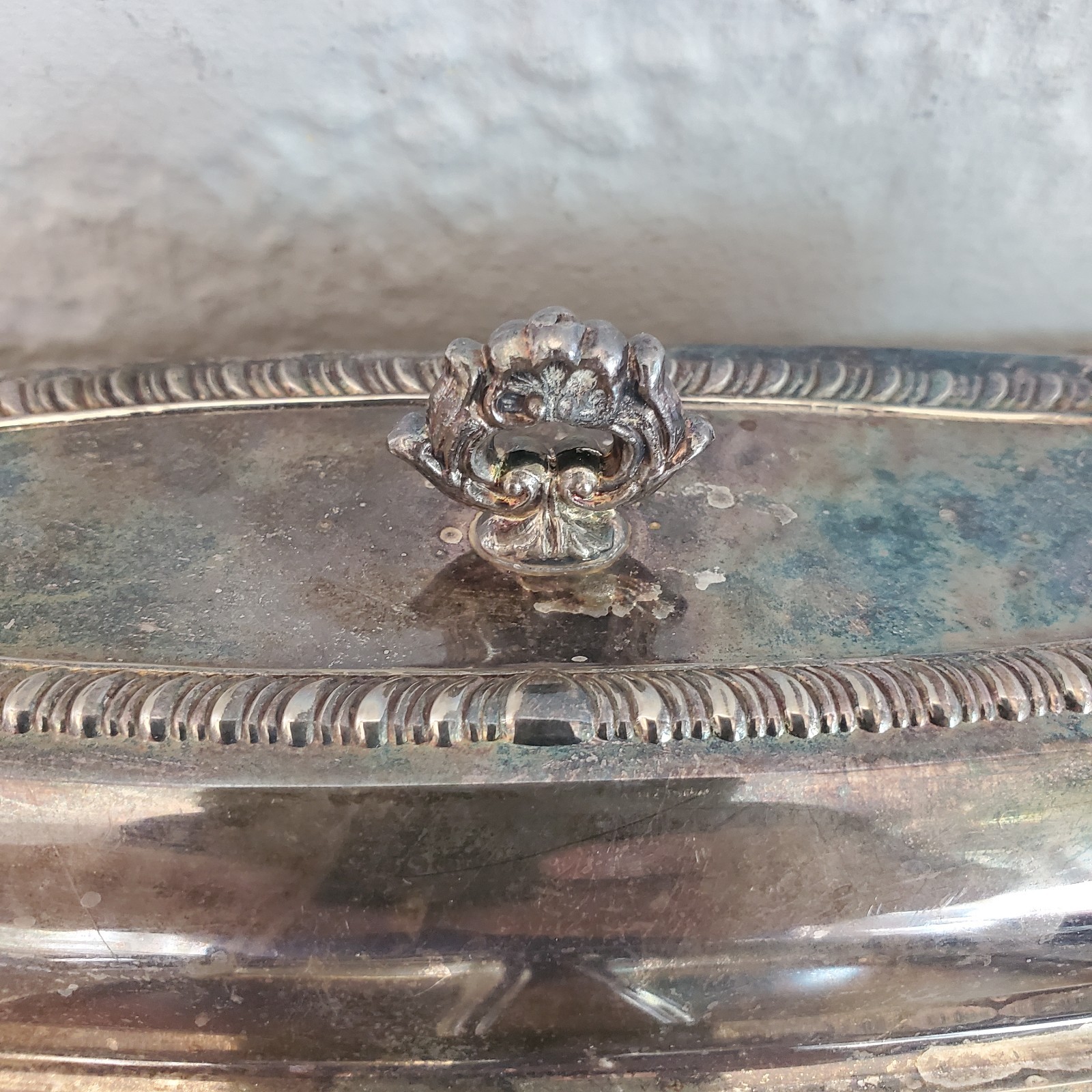 Vintage CROSBY Silver Plated Double Butter Dish with Glass inserts, One Divided