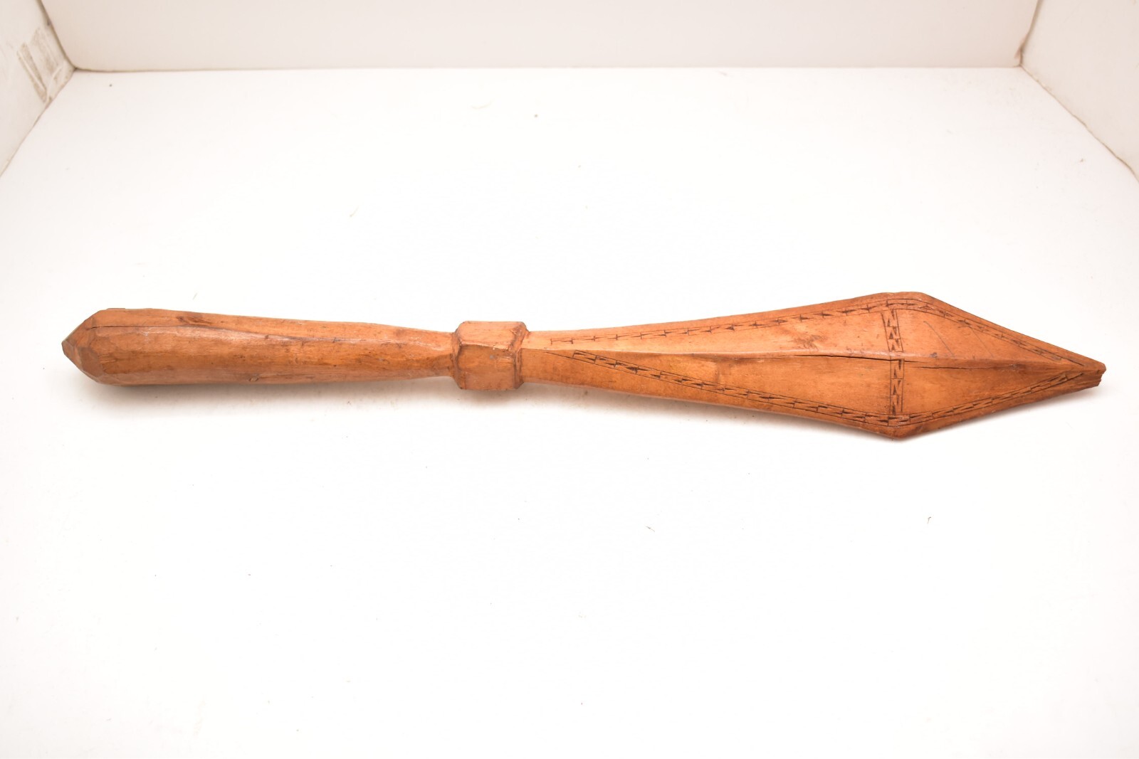 Antique Samoan War Club Ornate Blade Samoa Oceania Pacific Islands Weapon 18″