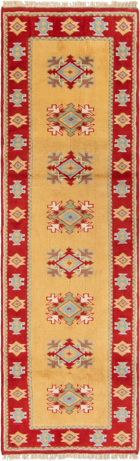 Vintage Hand-knotted Runner Rug 2’11” x 9’7″ Traditional Oriental Wool Carpet