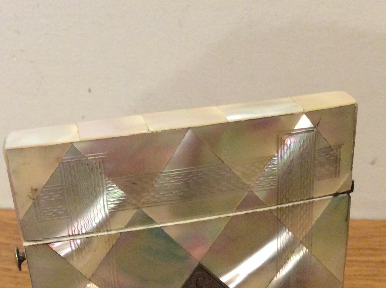 Victorian Mother of Pearl and Silver Card Case Available Worldwide