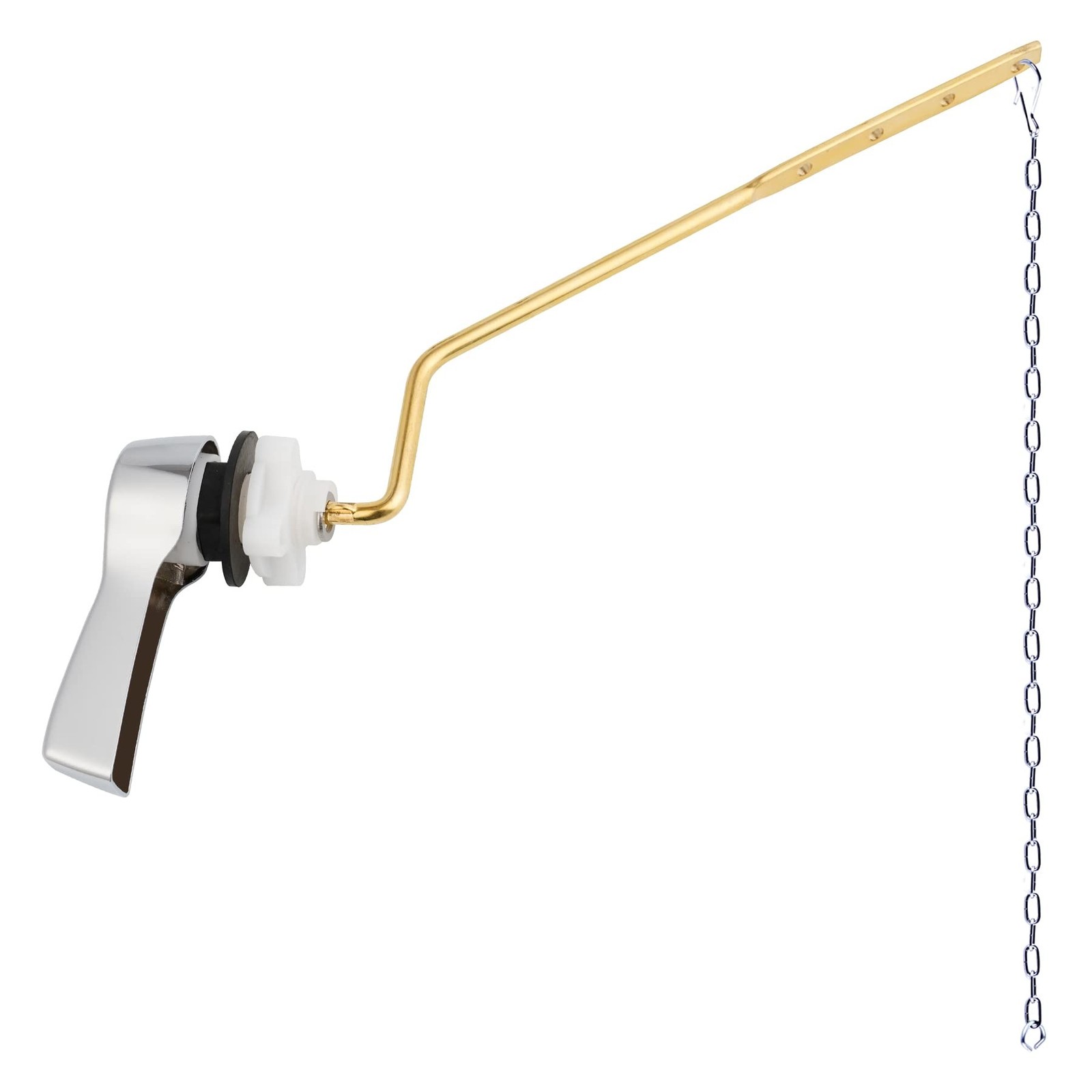 Hibbent Universal Metal Side Mount Toilet Handle Replacement Kit, Brass Toile…