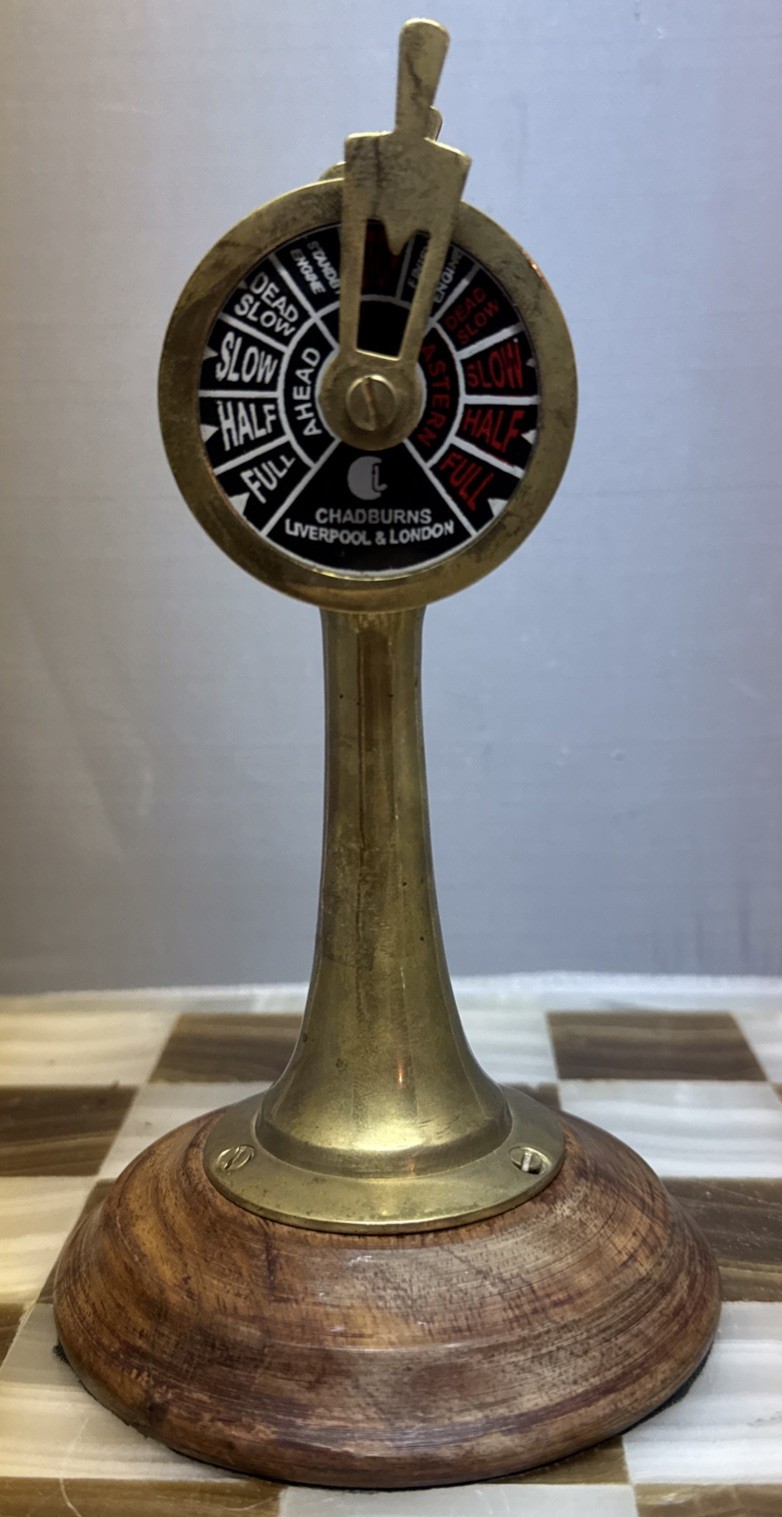 Vintage Brass Ship’s Engine Order Telegraph Nautical Marine Collectible 7″