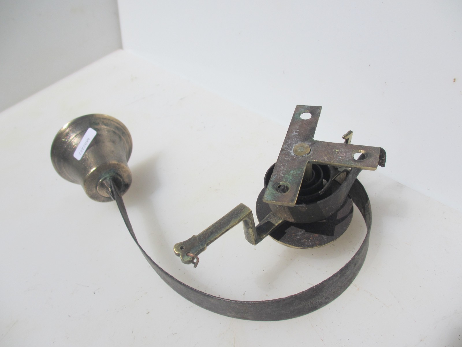 Victorian Servant Butler Bell Brass Butler Iron Crank Antique Vintage Old