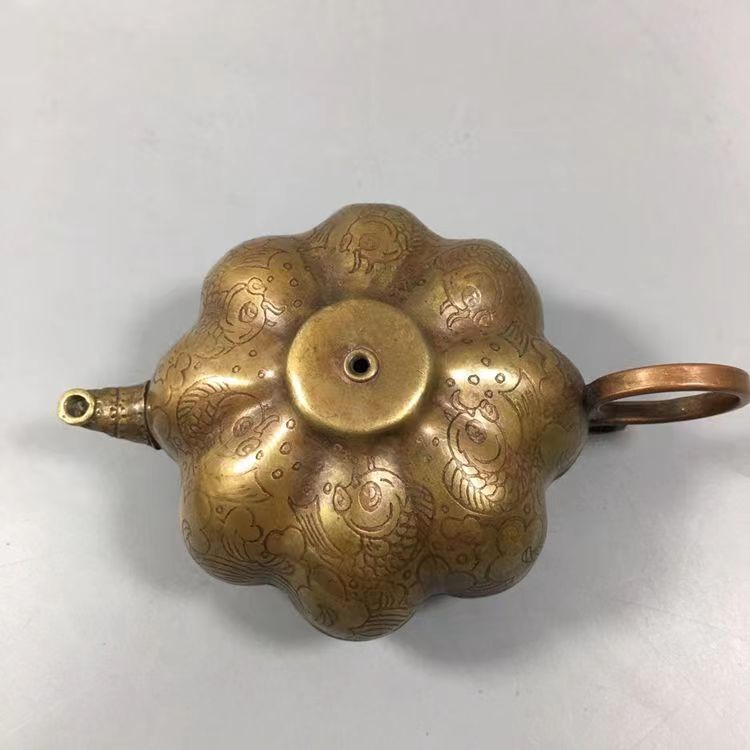 9.5CM Inkstone Bronze Embossed Study Articles Decorative Ornaments