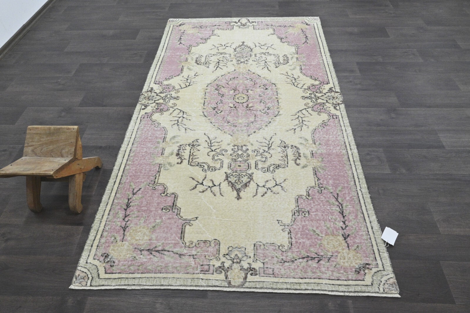 Oushak Turkish Vintage Rug 4×7 Kilim Rug Anatolian Handmade Boho Decor BEIGE