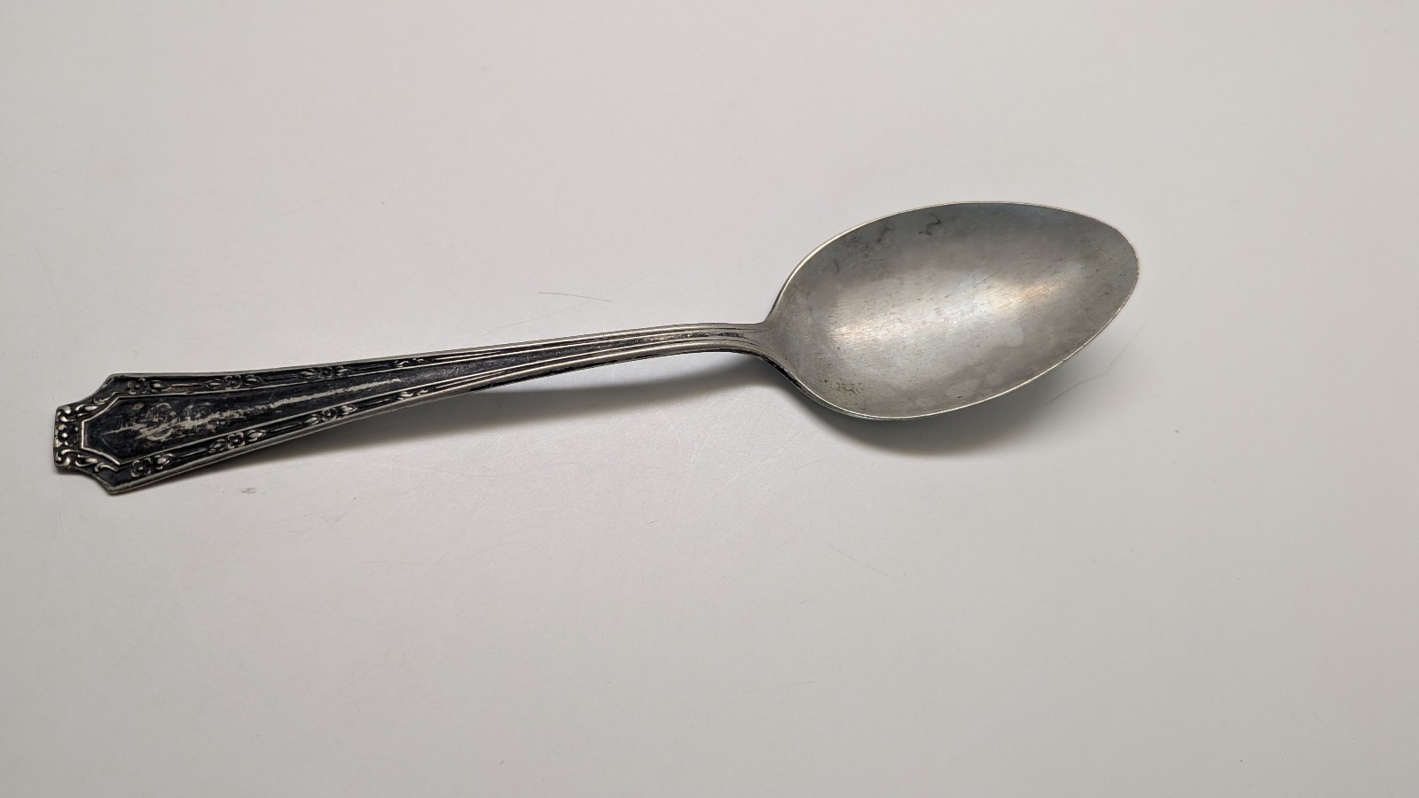 Fairfield Silverplate 1915 Serving Spoon Flatware Owner’s Initial NE Etched back