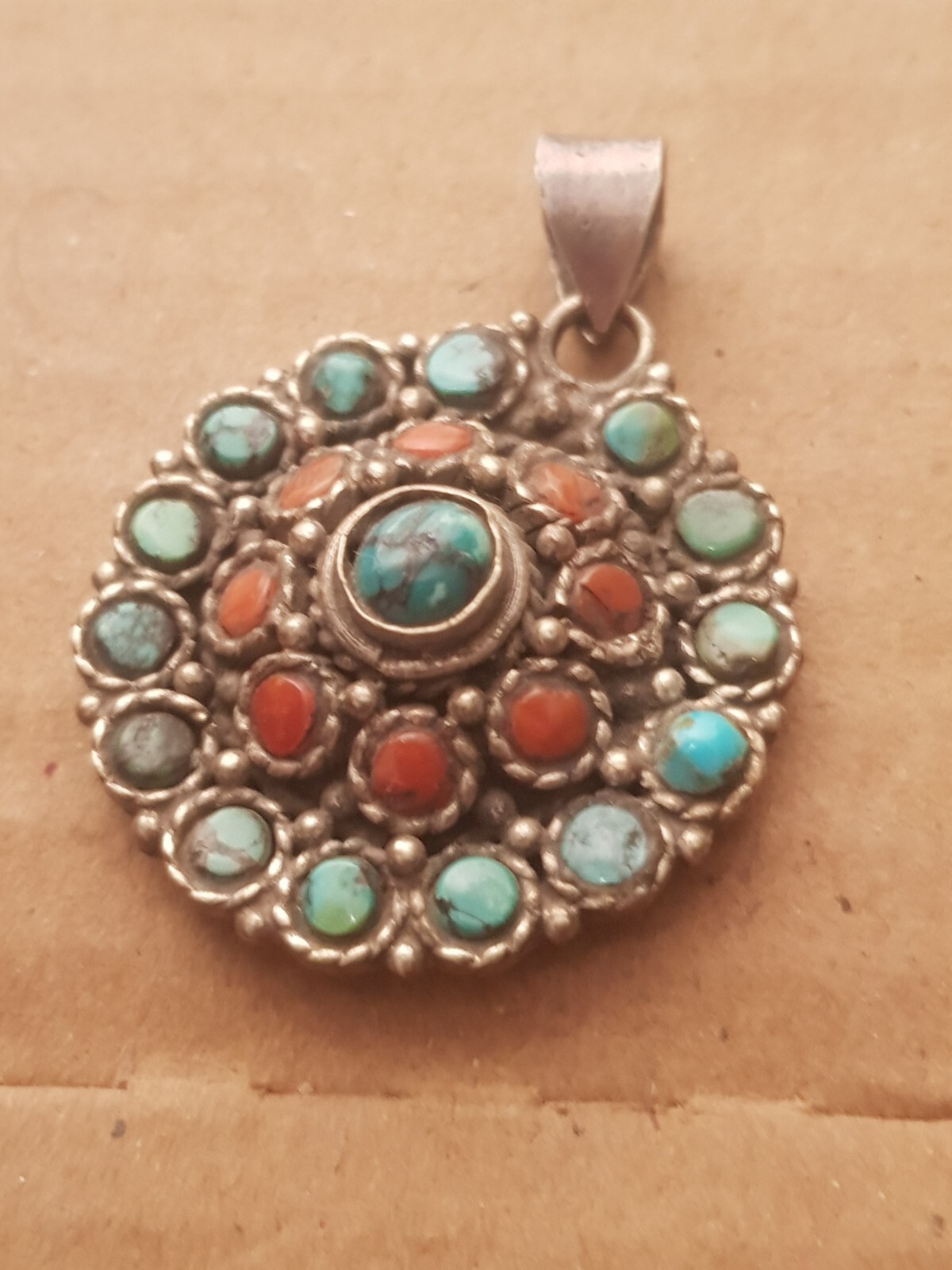 Rare Antique Ancient Egyptian Silver hanger precious Stone Silver 2480 BC