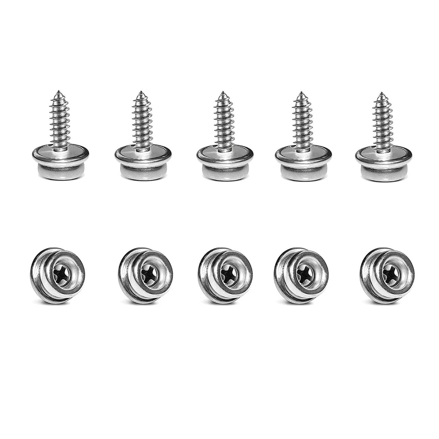 24pcs Marine Grade Stainless Steel Boat Snaps – Saltwater & Canvas Use
