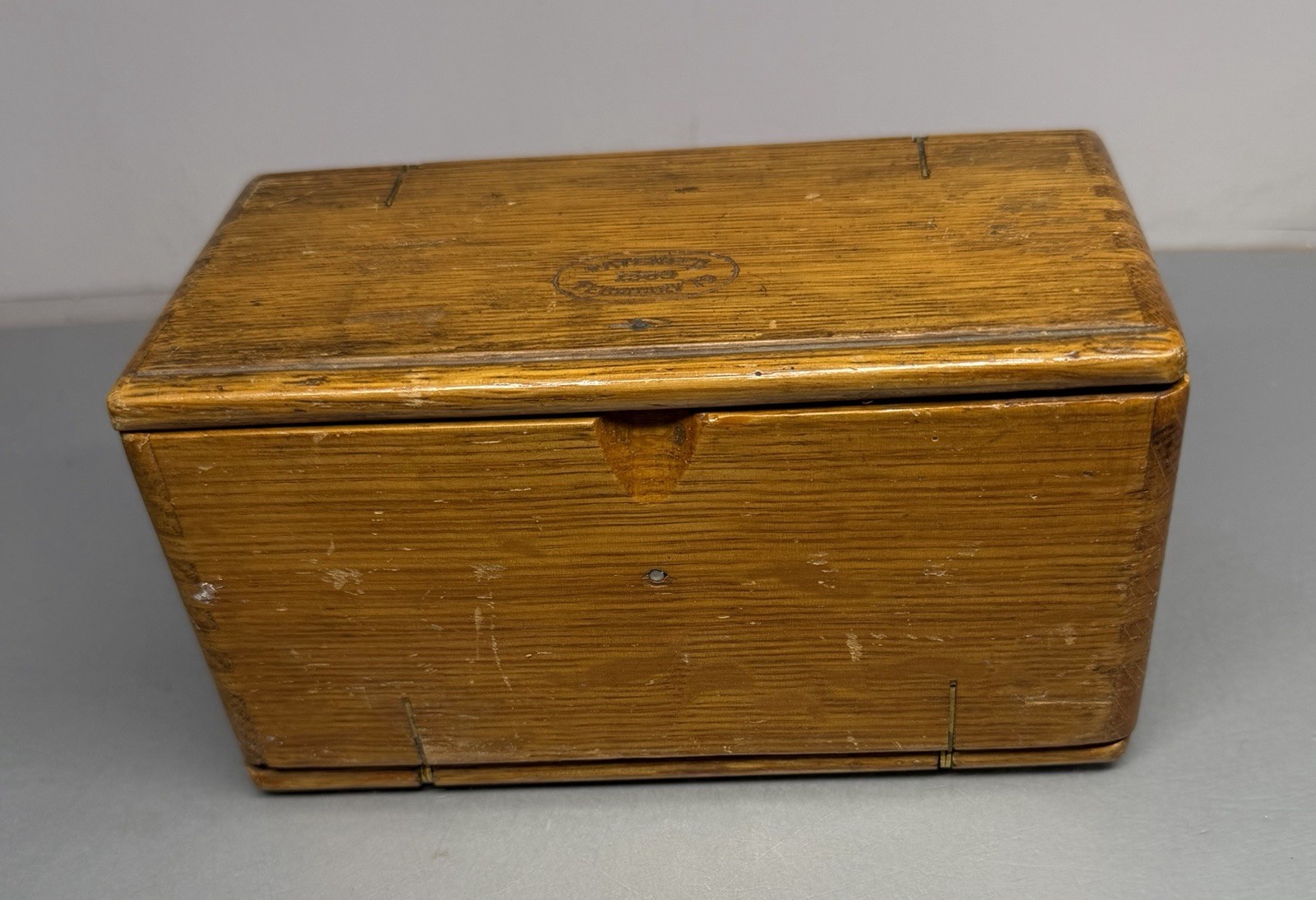 Antique Wood SINGER Puzzle Box & Sewing Machine Attachments Parts